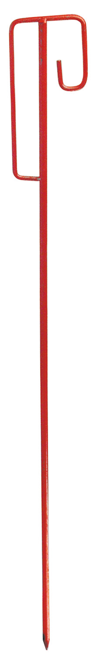 Absperrhalter mit Sicherheitsbügel für Absperrband aus Stahl H1,25m