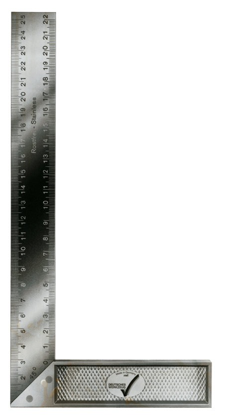 Zimmermannswinkel 90° Werksnorm rostfrei L300x199mm