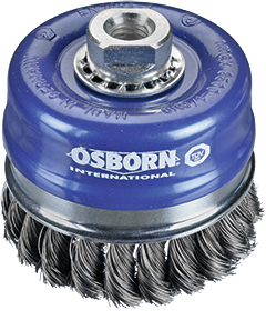 Topfbürste für Winkelschleifer Edelstahldraht mit Gewinde M14x2mm D65x0,35mm