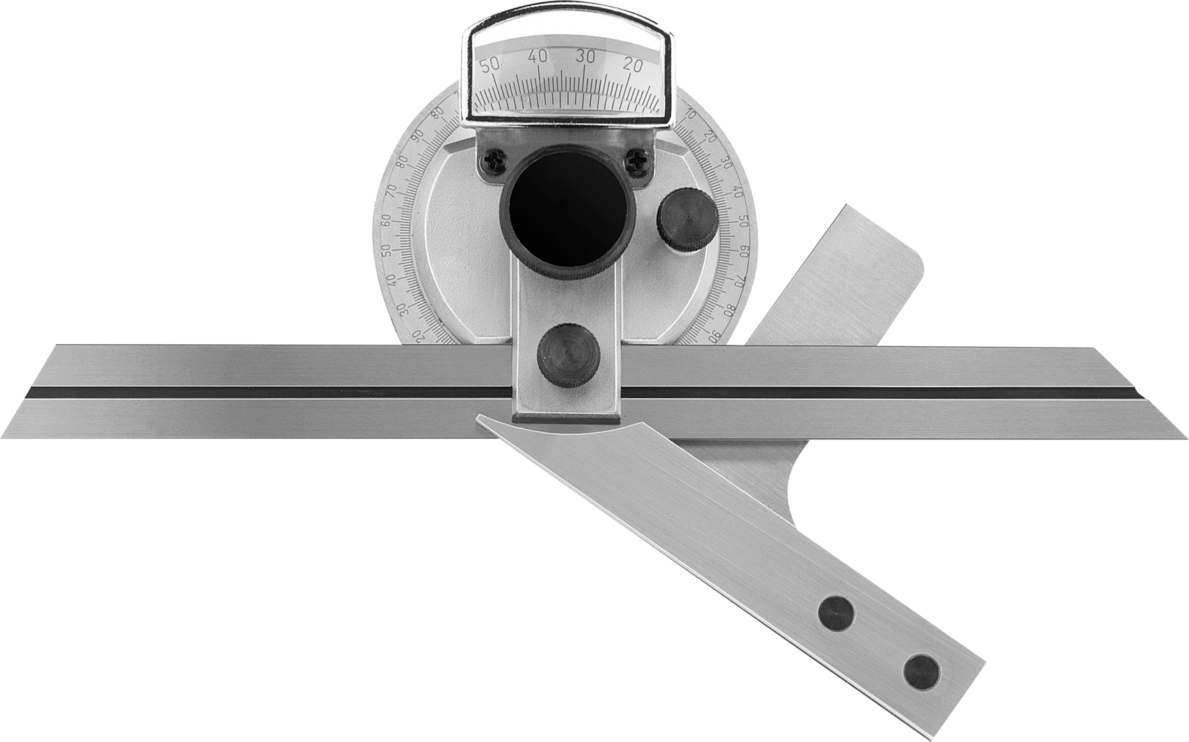 Winkelmesser Lupe 4x90°/5' WN parallaxfrei Feineinstellung Länge 300mm