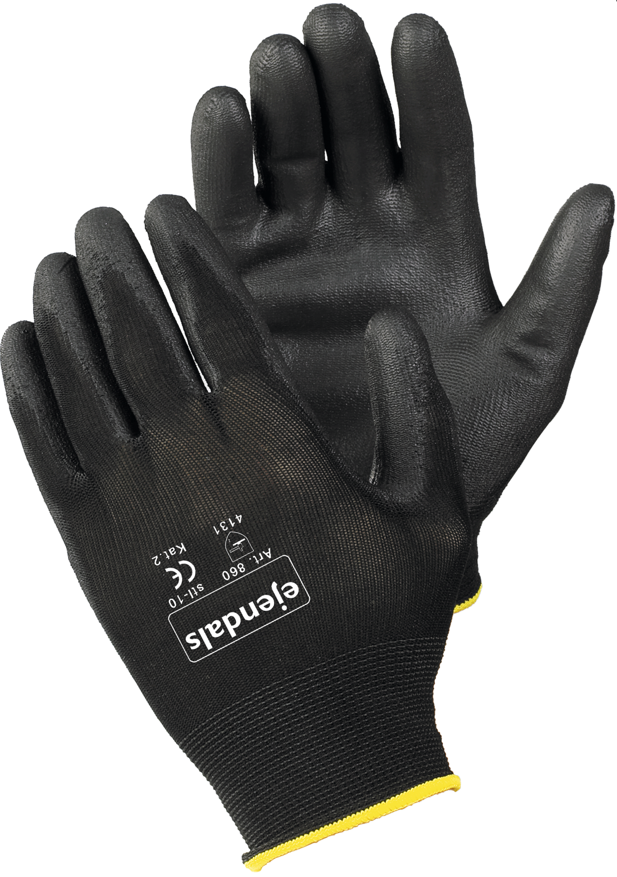 Feinstrickhandschuh Polyurethanbeschichtung schwarz Gr. 11