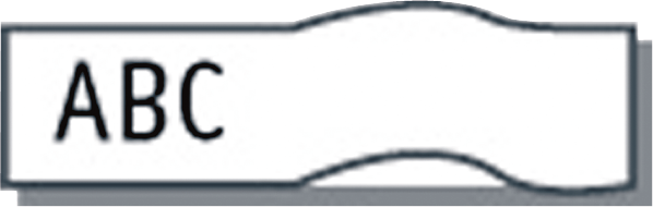 Schriftband Beschriftungscomputer B19mm L7m selbstklebend schwarz auf weiß