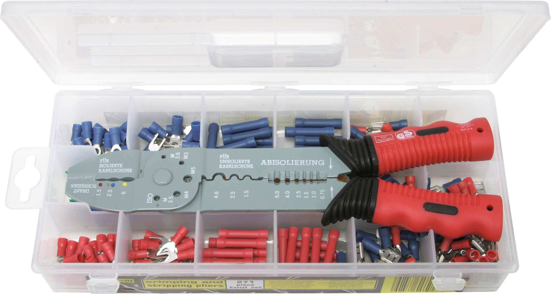 Crimpzange Satz Multifunktional 271-tlg. im Kunststoffkoffer