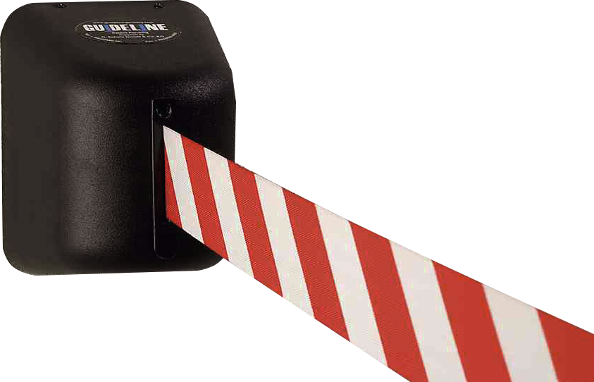 Gurtkassette 5.0 schwarz Gurtband 5m rot/weiß