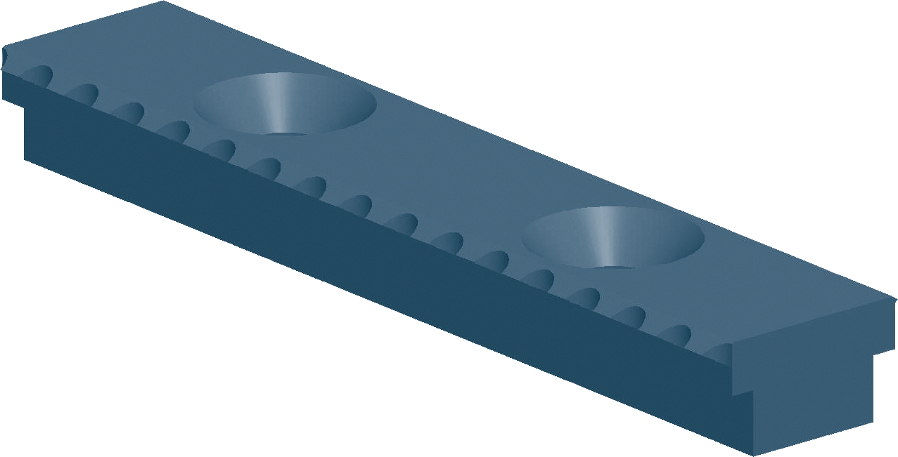 Gripleiste für Zentrischspanner Länge 80mm