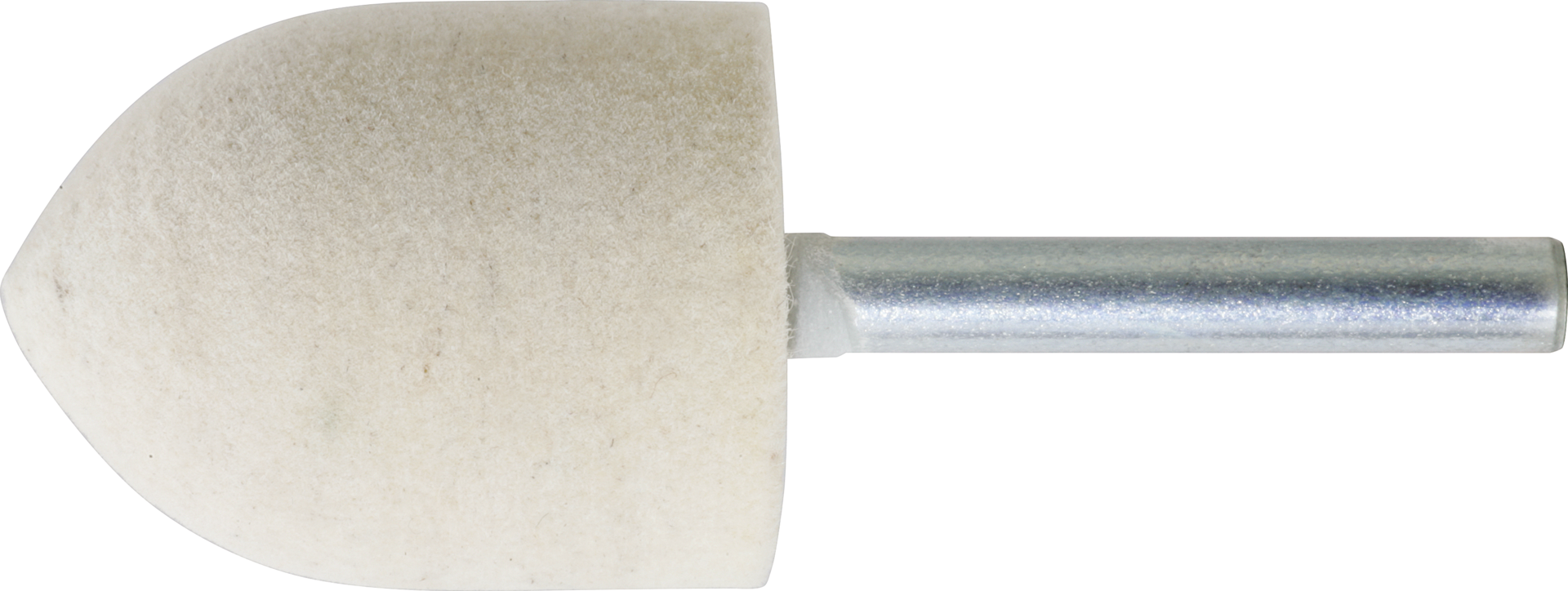 Polierstift Filz Schaft-D6mm D30mm L40mm Spitzbogen