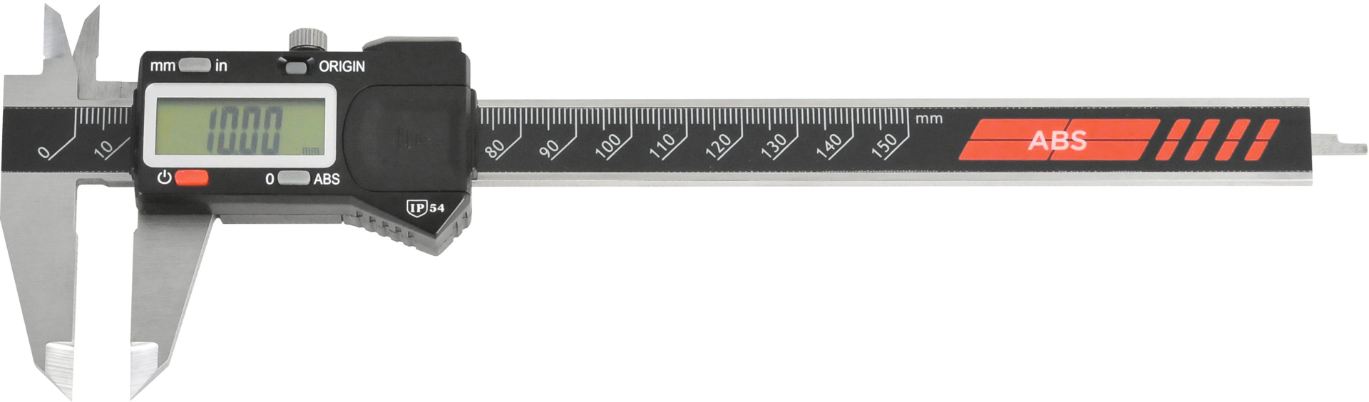 Messschieber Digital Abl. 0,01mm mit DA DIN862A ABS-Funktion eckiges Tiefenmaß MB200mm