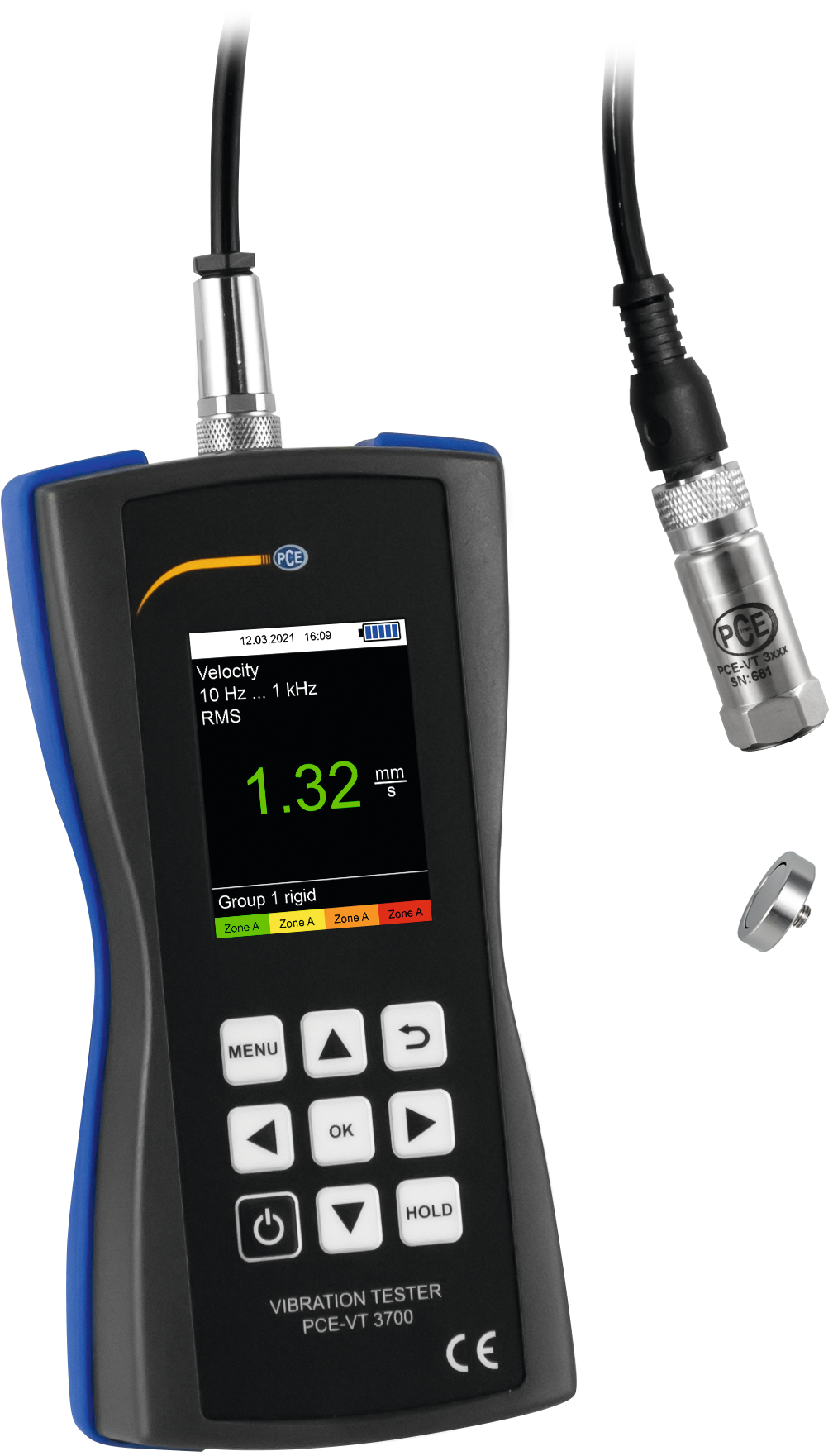 Schwingungsmessgerät Digital PCE-VT 3700