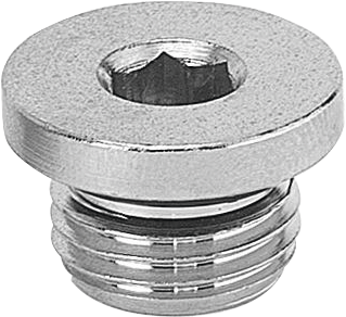 Blindstopfen Messing 3/8" mit Innensechskant SW 8mm