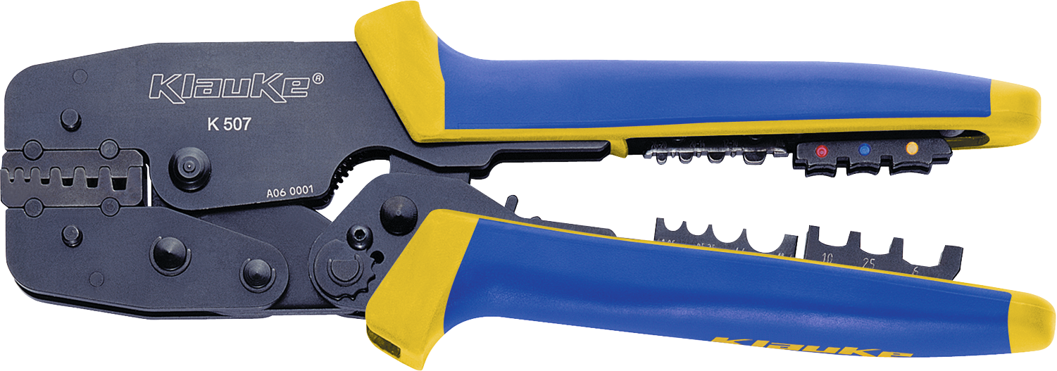 Crimpzange K507 bis 10 mm² mit 3 Einsätzen