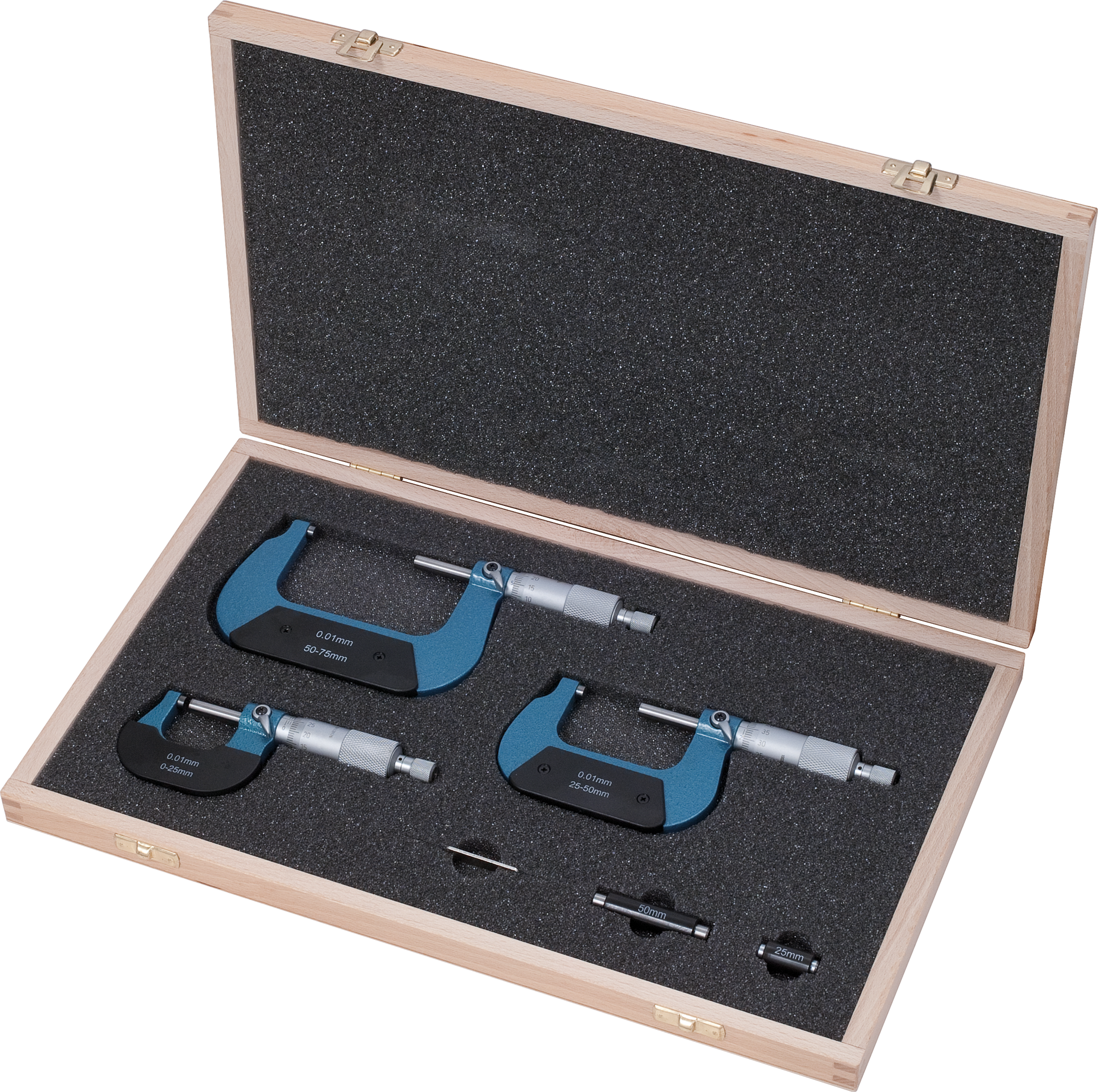 Bügelmessschrauben Sortiment Abl. 0,01mm 6-teilig DIN863 MB0-150mm