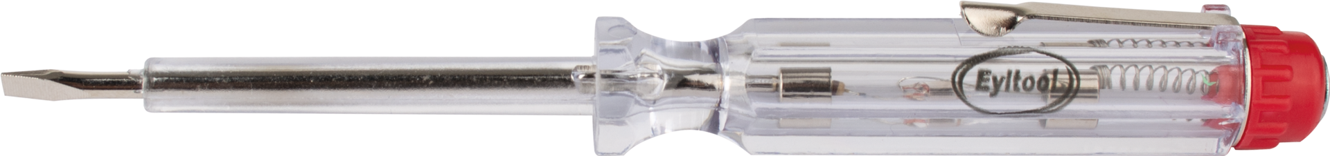 Spannungsprüfer 150-250 V transpaenter Griff mit Aufsteckklipp Klingen-B3mm