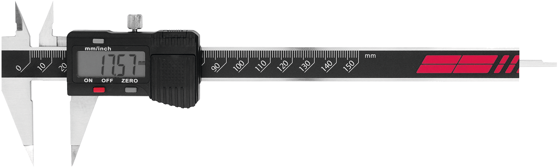 Messschieber Digital Abl. 0,01mm abgesetzte Spitzen eckiges Tiefenmaß MB150mm