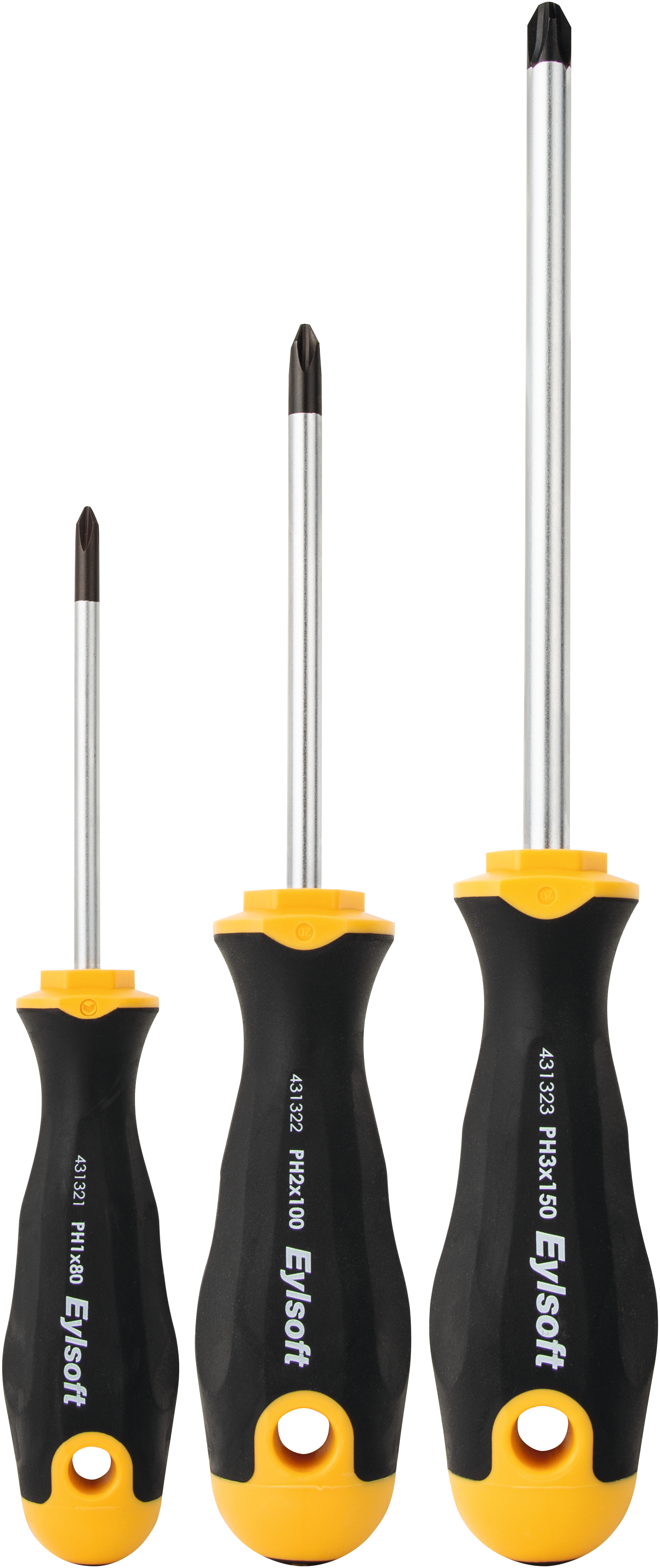 Schraubendreher Satz mit Mehrkomponentengriff Eylsoft 3-teilig PH
