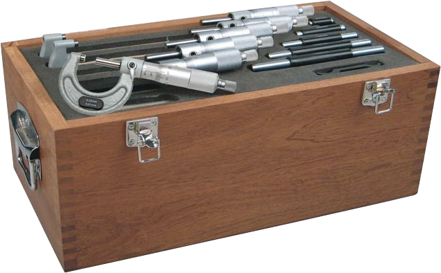 Bügelmessschrauben Sortiment Abl. 0,01mm 4-teilig DIN863 MB0-100mm