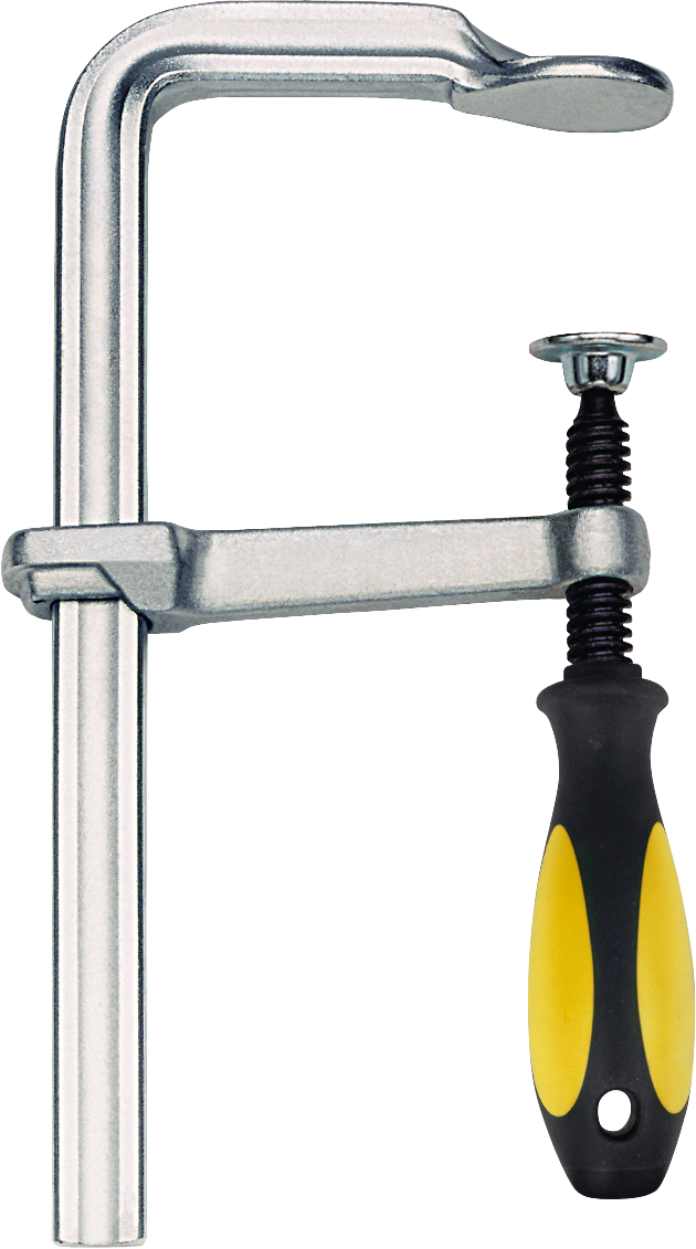 Schraubzwinge Ganzstahl Ausladung 120mm Schiene 25x12mm SW400mm