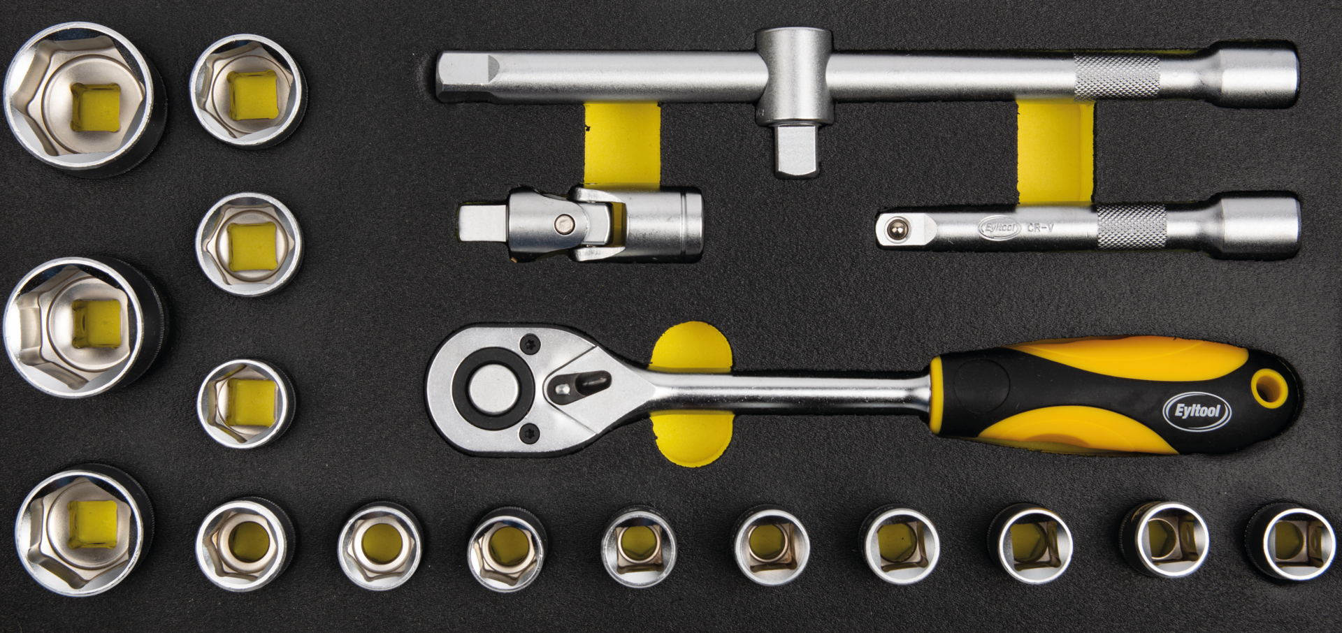 Steckschlüssel Satz 1/2" 20-tlg. 1/3 Systemeinlage