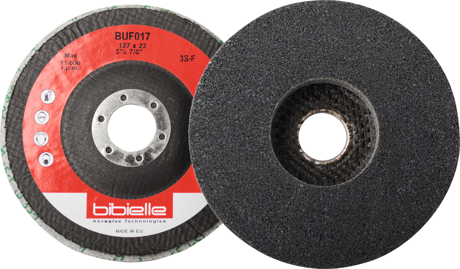 Vliesscheibe Flächenbearbeitung Multi Bohrung 22,2mm D125mm hart