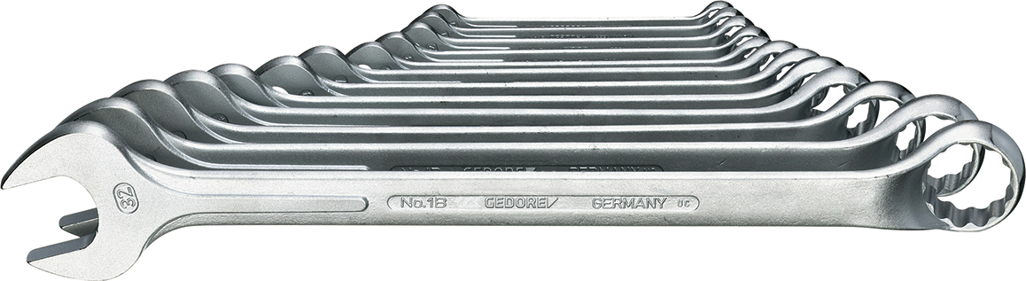 Ringmaulschlüssel tief gekröpft DIN3113B Satz 8 tlg. SW8 19mm