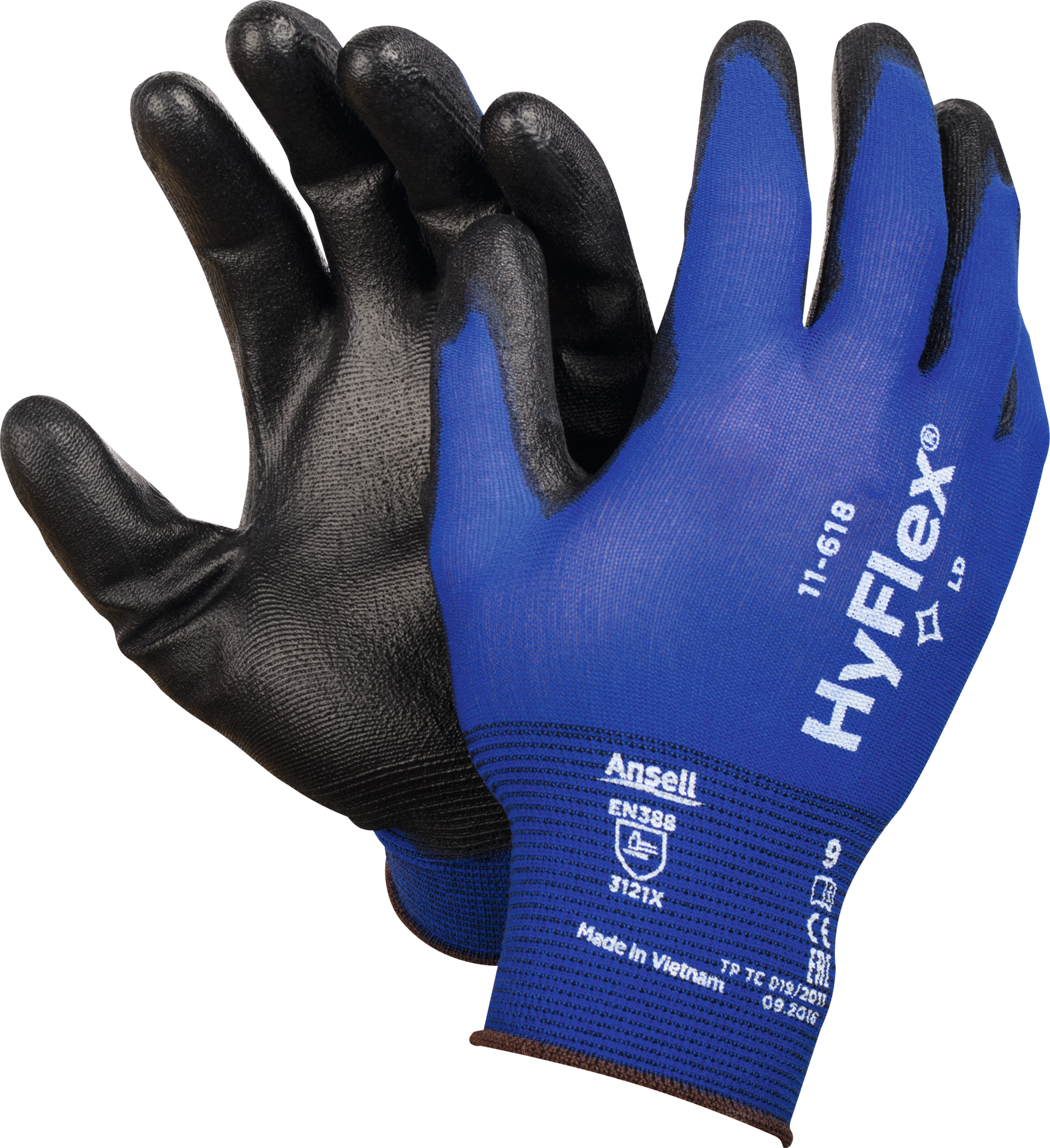 Feinstrickhandschuh Polyamid mit Polyurethanbschichtung HyFlex 11-618 Gr. 8