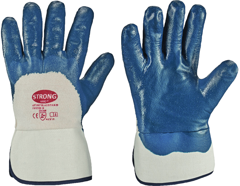 Handschuh Nitril "Der Feste" blau Gr.10