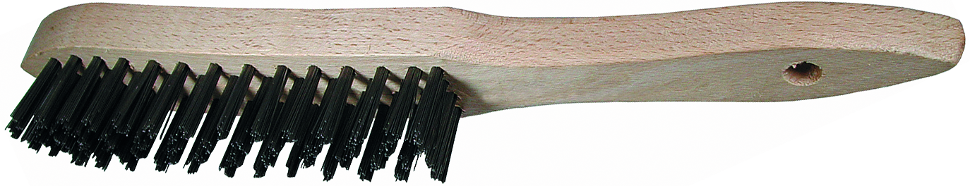 Handdrahtbürste L295mm Stahldraht glatt 3-reihig