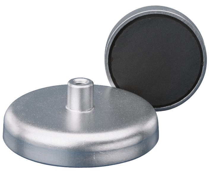 Flachgreifermagnet Ferrit mit Gewindebuchse 40N H15 x D25mm