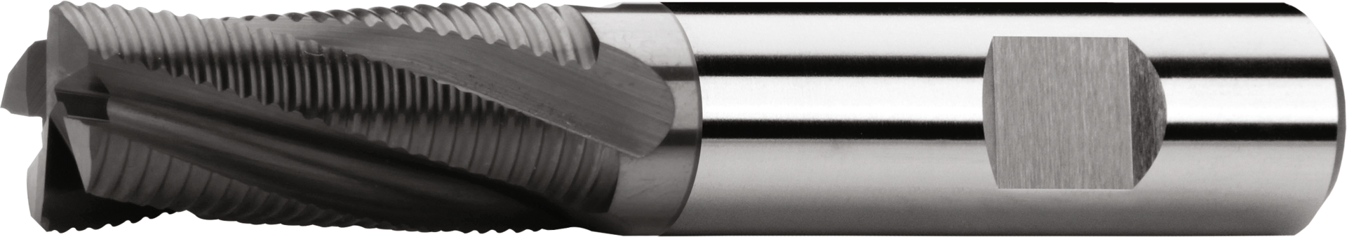 Schruppfräser VHM AlTiN Z4 HPC, bis 54 HRC Typ HR DIN6527L/6535-HB lang D16mm