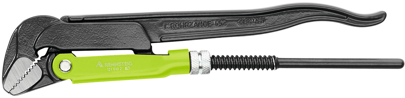 Eck-Rohrzange DIN5234 geschmiedet für Rohre bis 1,5" L410mm