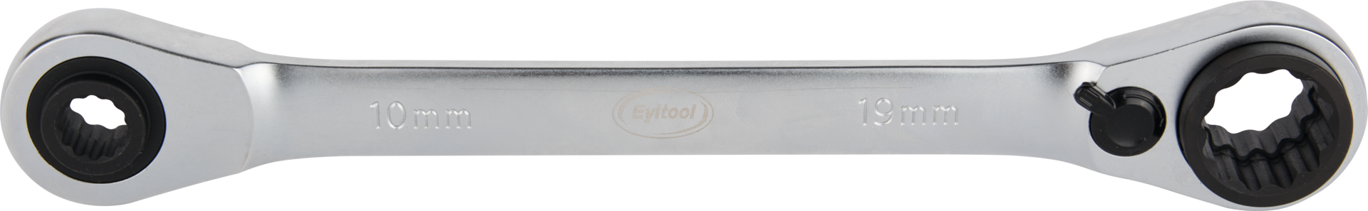 Doppelringschlüssel Ratsche "4in1" umschaltbar SW16x19mm und 17x18mm