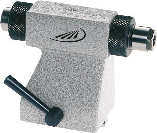 Zubehör für Rundlaufprüfgerät T-Nut 10mm links mit drehb. Spannzengeneinr. D1-7mm Spitzenh. 50mm