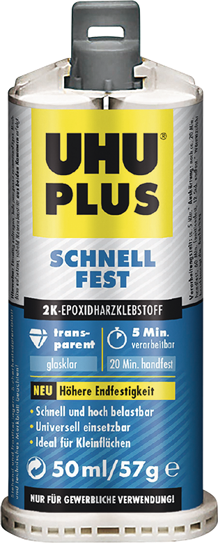 2K Epxoydkleber "plus schnellfest" 57g (50ml) Doppelkammerkartusche