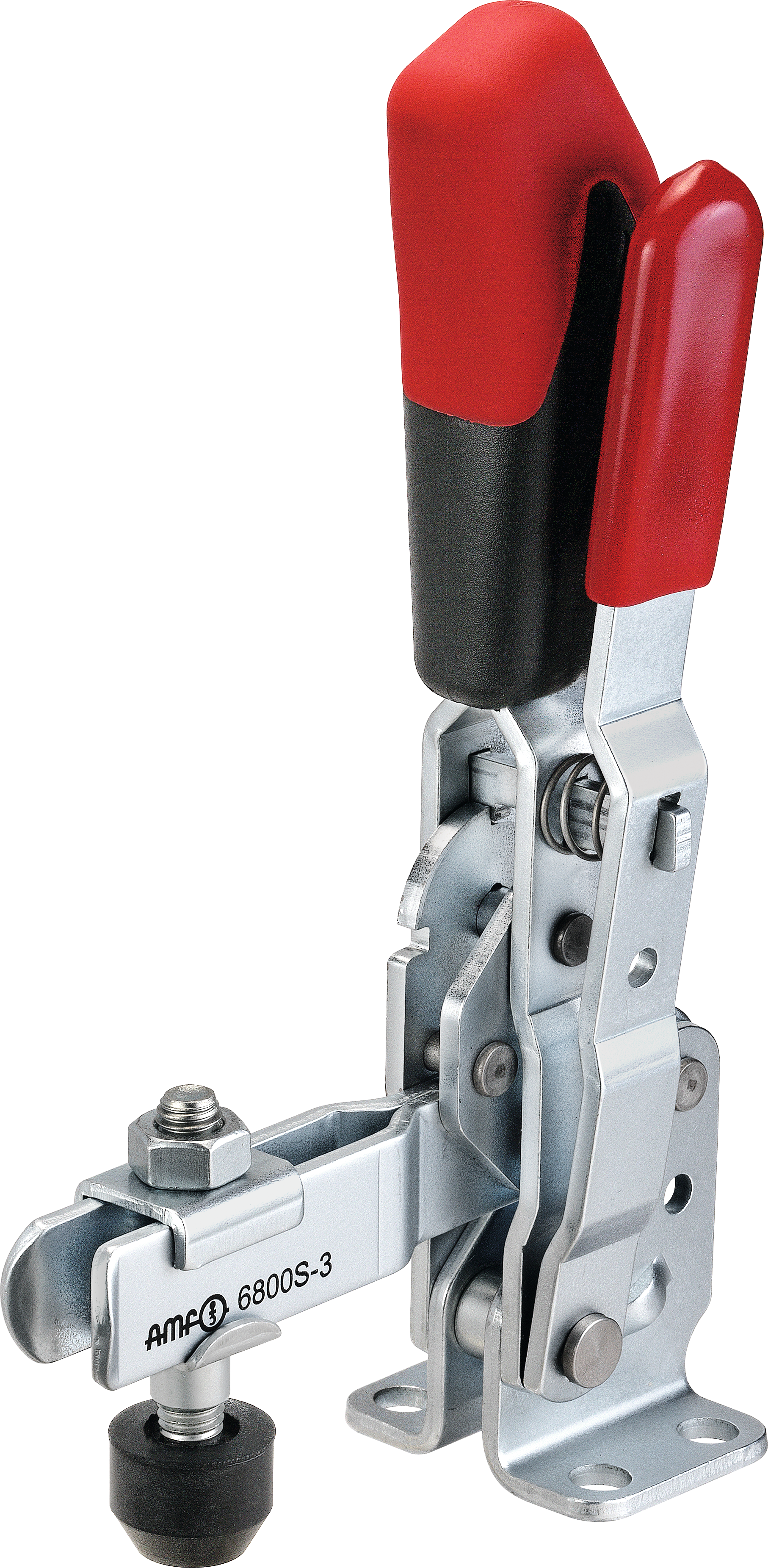 Senkrechtspanner waagerechter Fuß und Sicherheitsverriegelung Gr. 2