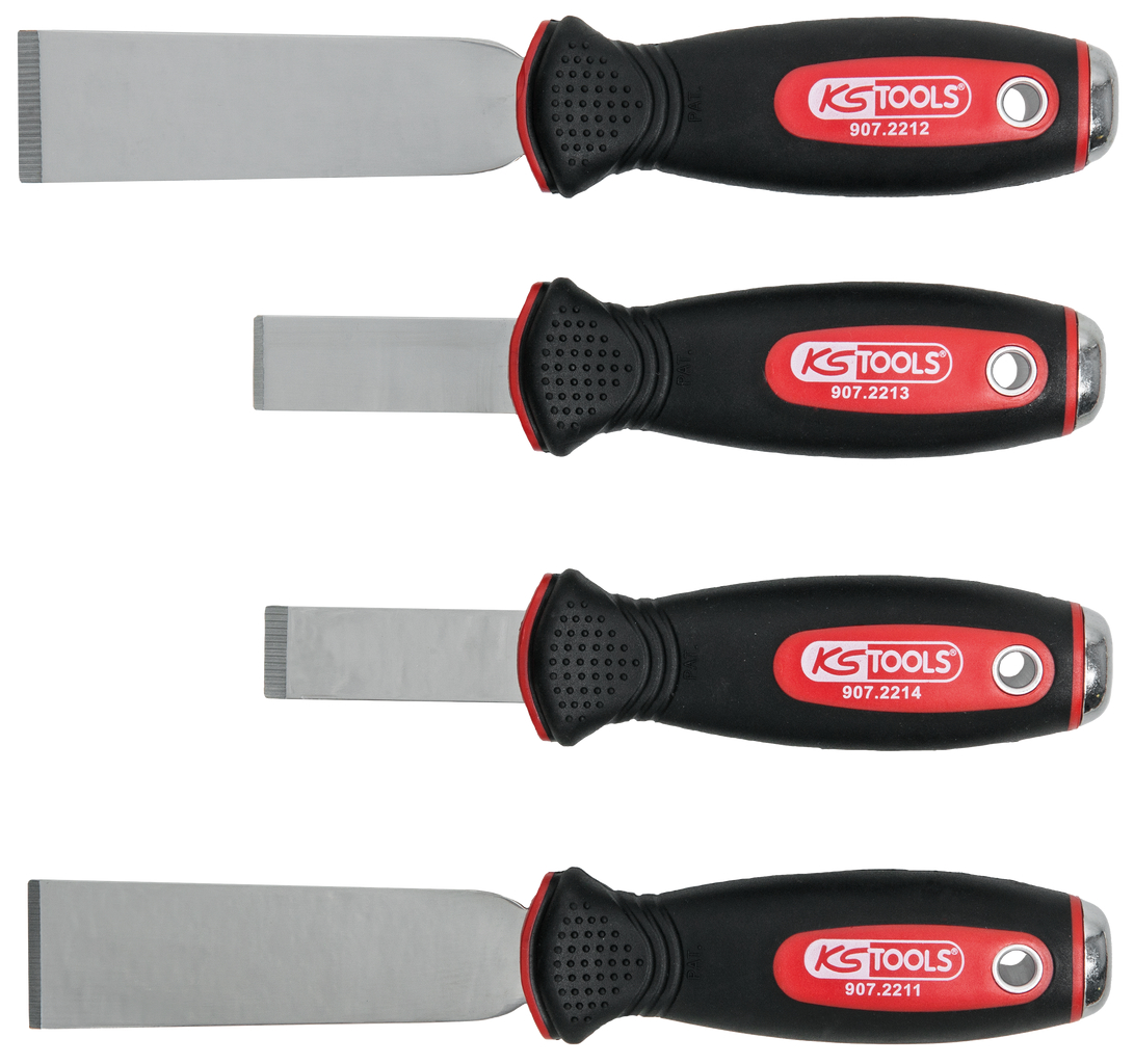 Schabmeißel Satz mit Klingen HSSE 4-tlg. Edelstahl