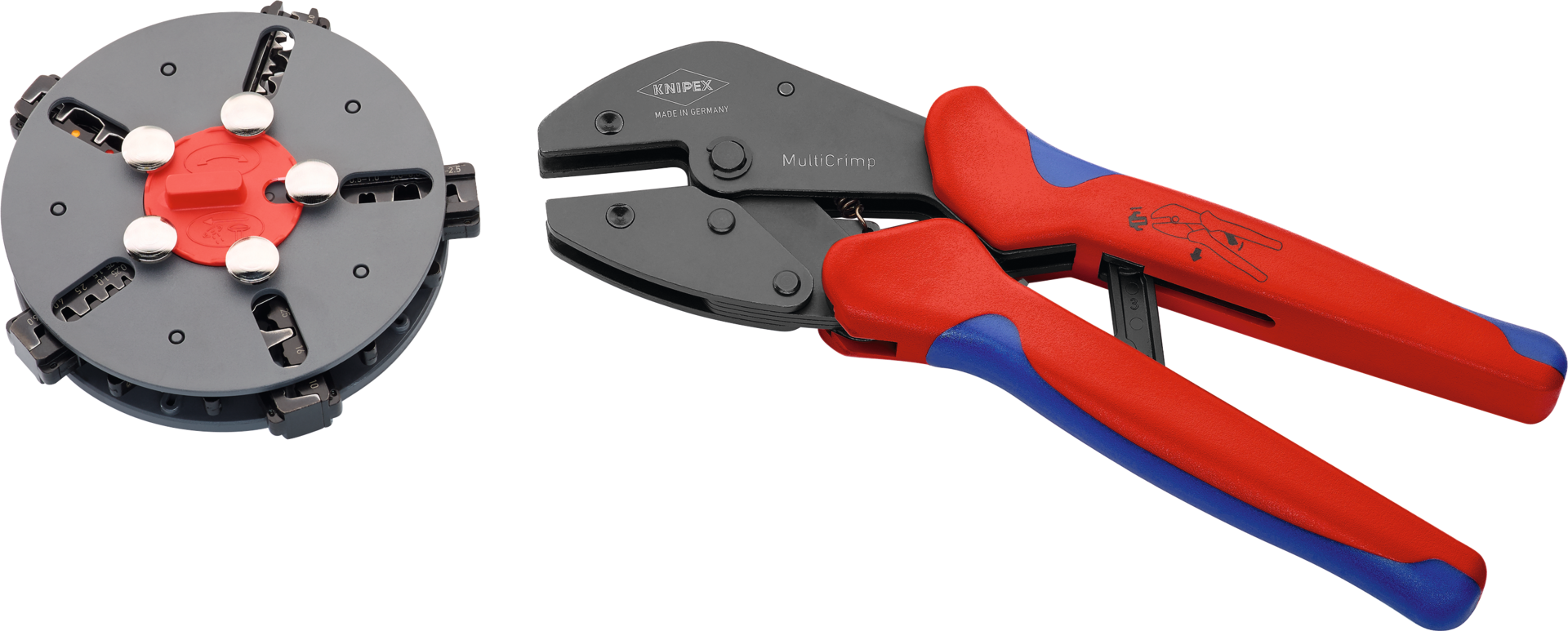 Crimpzange MultiCrimp® 0,25mm²-10mm² mit 5 Wechseleinsätzen