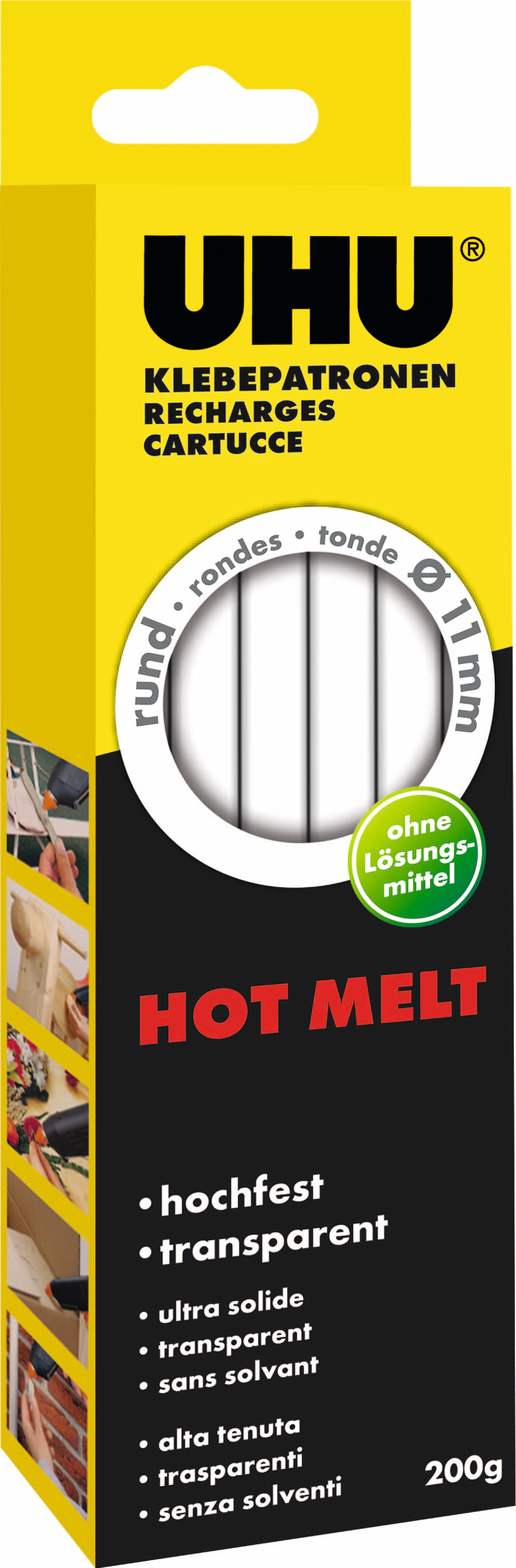 Heißklebepatrone "Hot-Melt" transparent D11mm 10kg