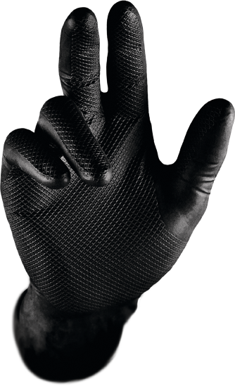 Einweghandschuh Nitril Grip schwarz Gr. 10