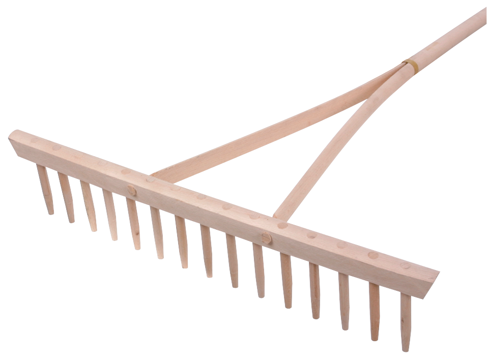 Holzrechen aus Buchenholz mit Stiel L1620mm B550mm