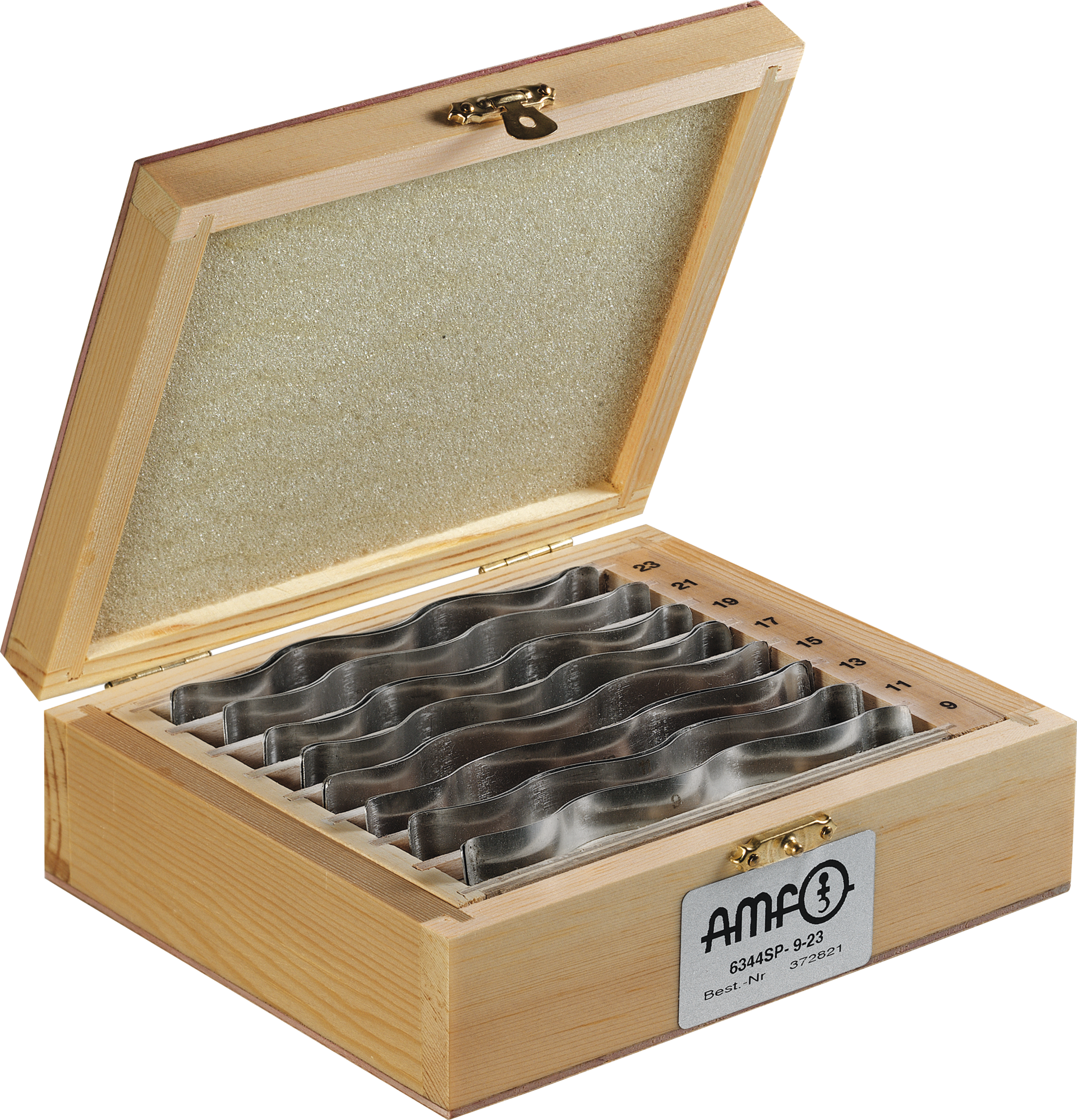 Parallelunterlagen Satz Präzision wellenförmig Gr. 25 im Holzkasten