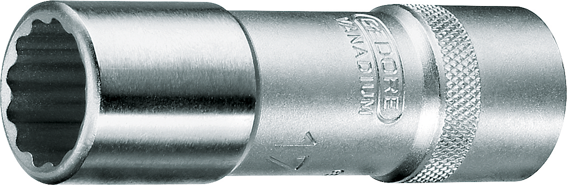 Stecknuss 1/2" Doppelsechskant (Unit-Drive) lang L82mm SW22mm