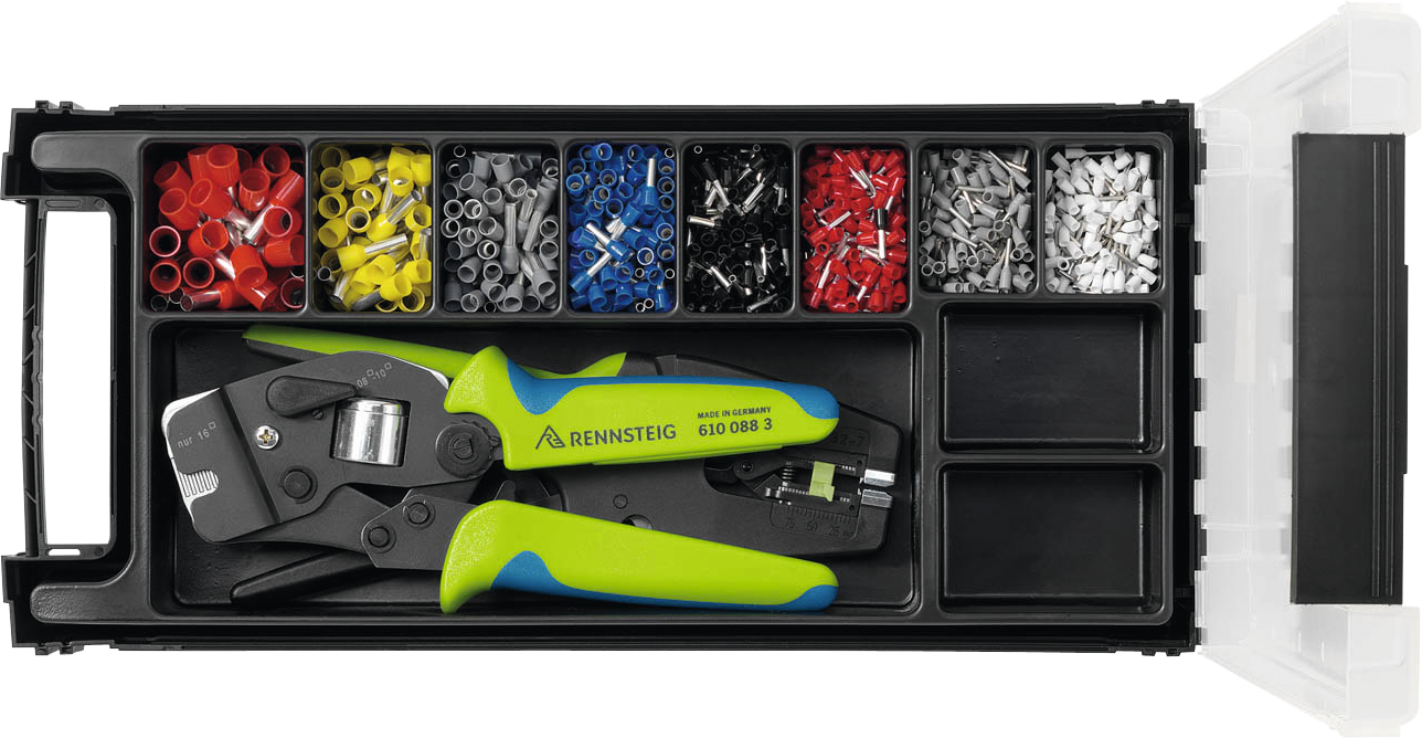 Aderendhülsen Satz mit Zange 2