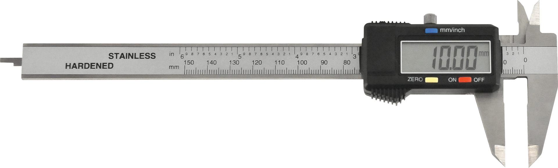 Messschieber Digital für Linkshänder Abl. 0,01mm DIN862A eckiges Tiefenmaß MB150mm
