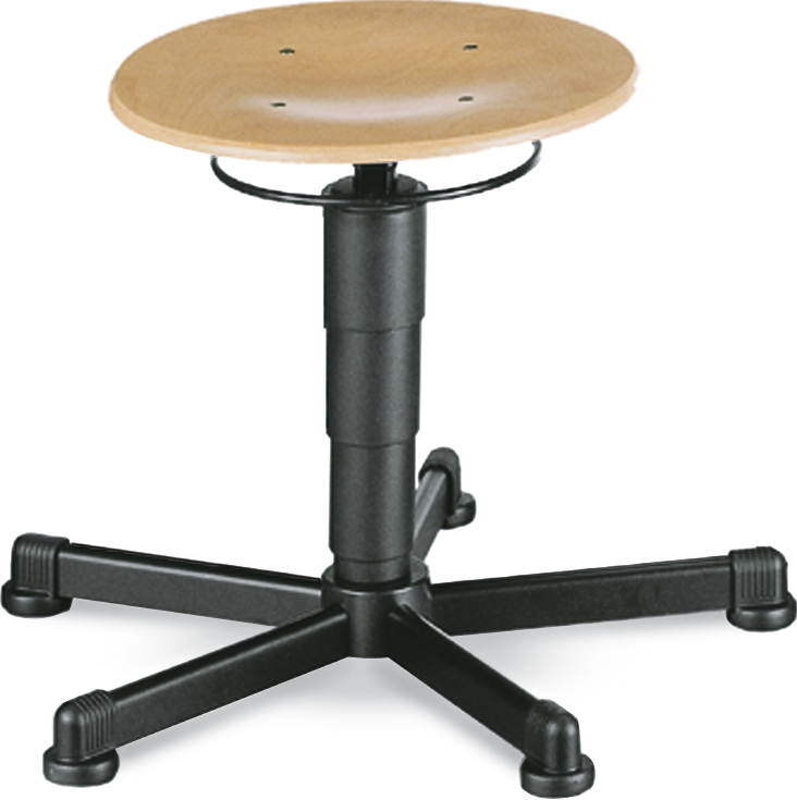 Arbeitshocker Typ Holz mit Gleiter