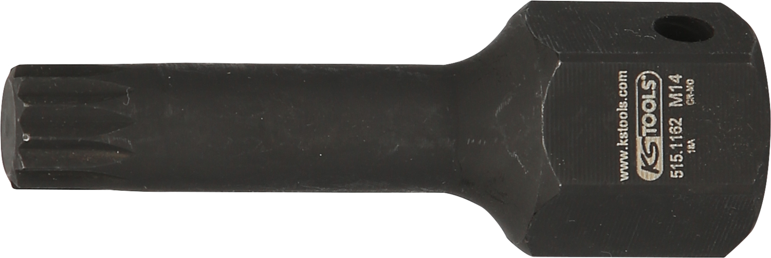 Bitstecknuss Kraft 1/2" Vielzahn lang L75mm M14