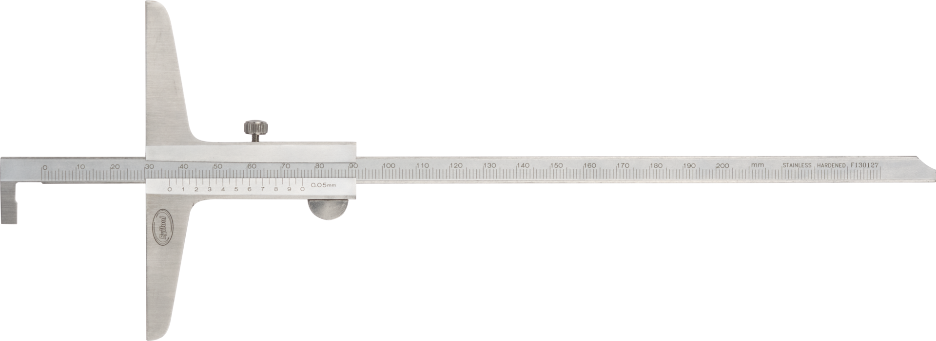 Tiefenmessschieber Hakenmessstange umsteckbar Abl. 0,05mm DIN862C MB200mm
