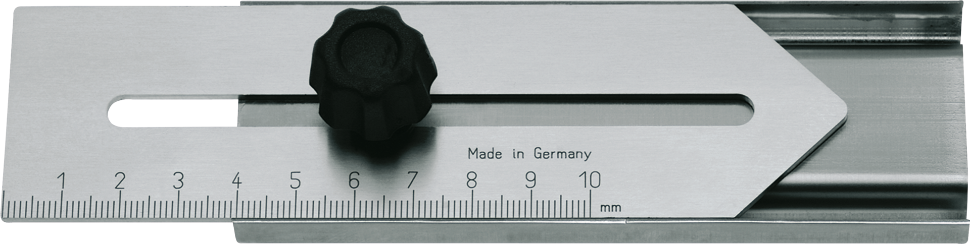 Streichmaß Festellschraube mit 90° Winkel MB0-200mm Abl. 1mm WN rostfrei