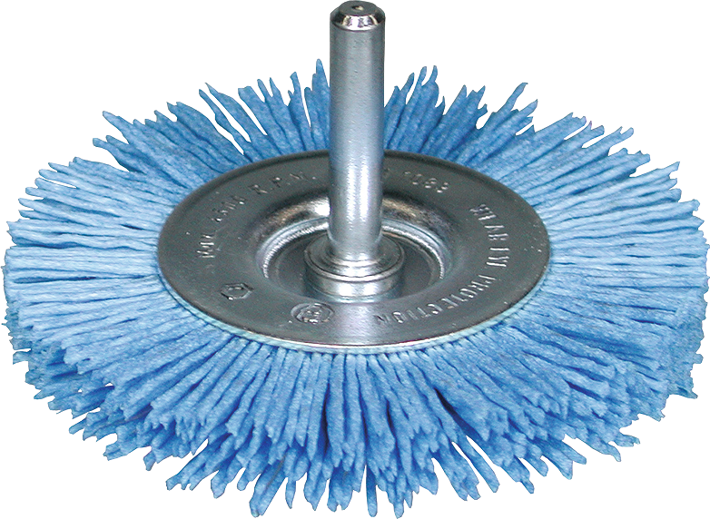 Rundbürste Nylon Schaft 6mm D75mm rot K80