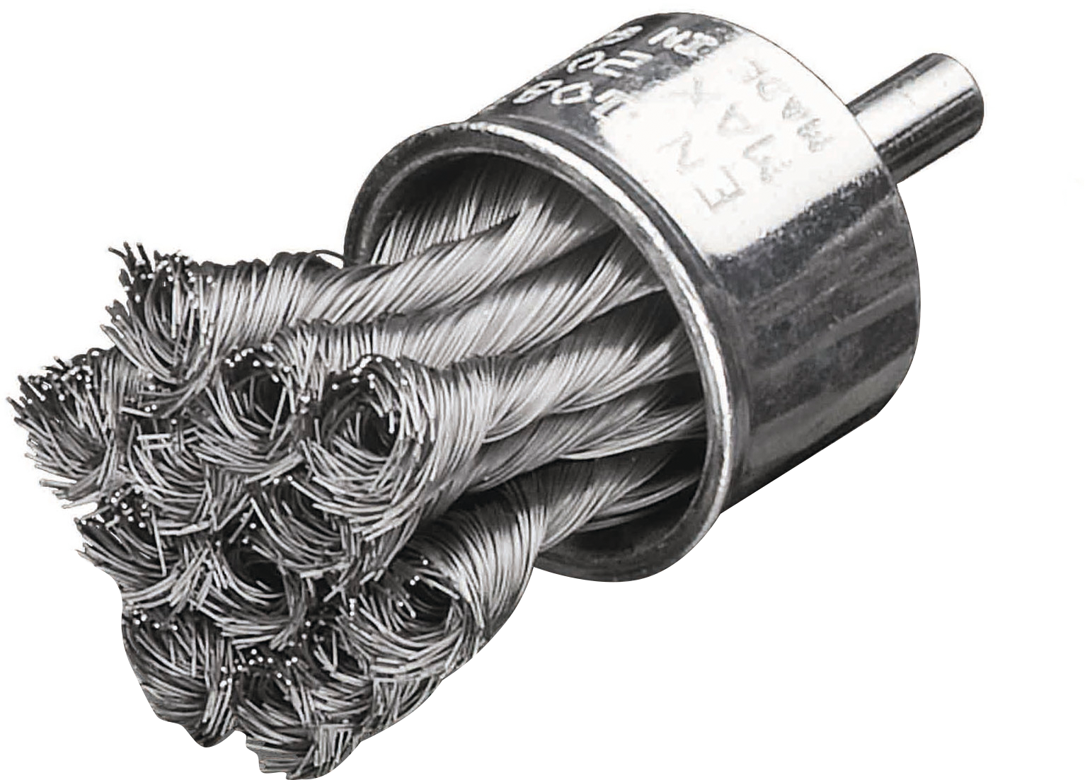 Pinselbürste Schaft 6mm gezopfter Stahldraht 0,35mm D22mm