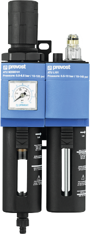 Kombi Wartungseinheit 1/4" Eingangsdruck 0,8-10bar, Ausgangsdruck 0,5-8,5bar