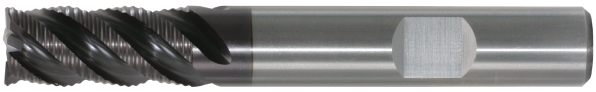 Schruppfräser VHM AlCrN Z4 HPC Typ HR 45° DIN6527L/6535-HB lang D6mm